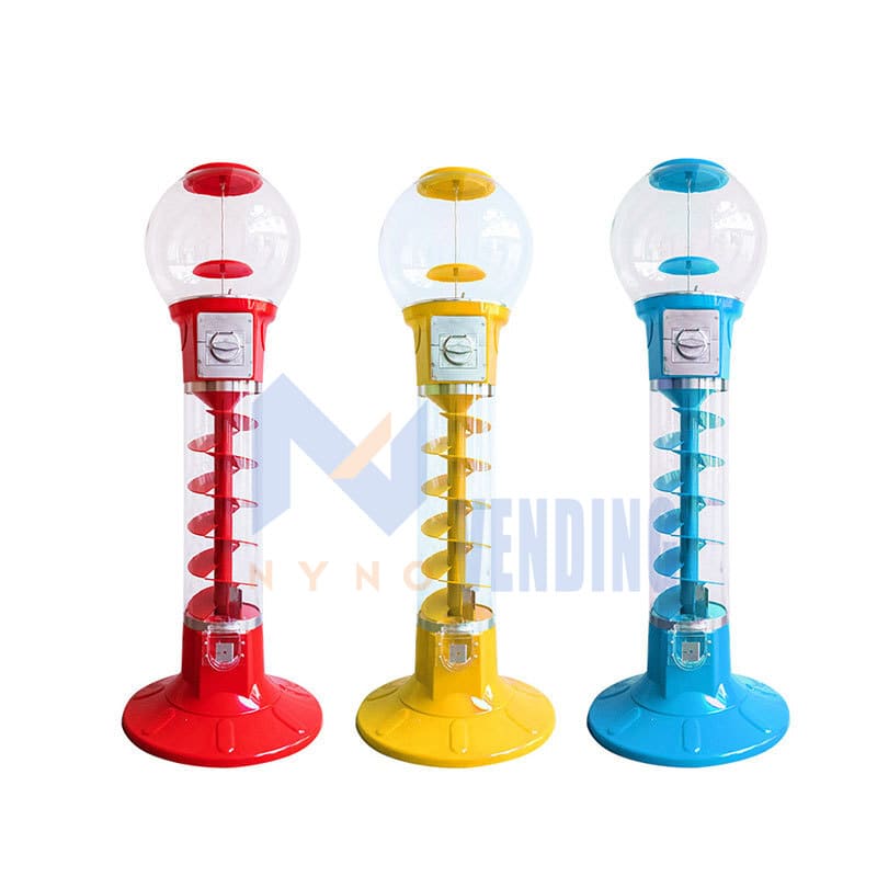 Mechanical Coin Operated toy, bouncing ball, candy, gumball Spiral Vending Machines