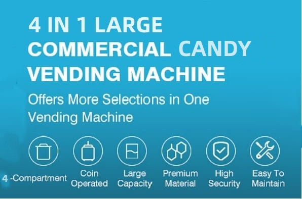 4 IN 1 large gumball，candy vending machine for sale
